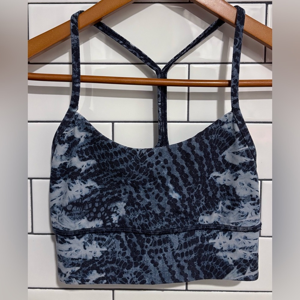 Lululemon Flow Y Bra Long Line Nulu Indigo Lace Starlight Multi 4 - Picture 7 of 10